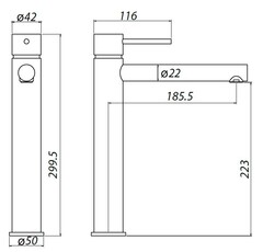 Смеситель для раковины Allen Brau Glority 5.51002-00 хром