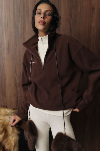 Флисовый анорак Sheregesh | Шоколад