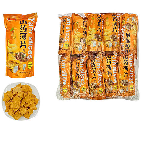 Чипсы из ямса со вкусом барбекю Shuyangyang 1кор*8бл*20шт, 33гр