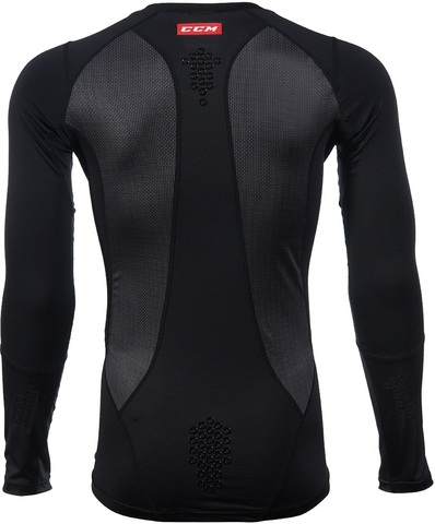 Верх компресс. с длин.рукавами CCM COMPR LS TOP with GEL YTH S черн