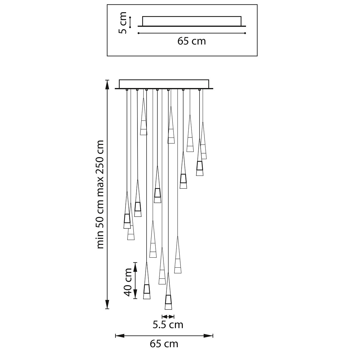 Подвесная светодиодная люстра Lightstar Cone 757161