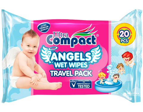 Влажные салфетки детские Compakt Ангелы 20шт