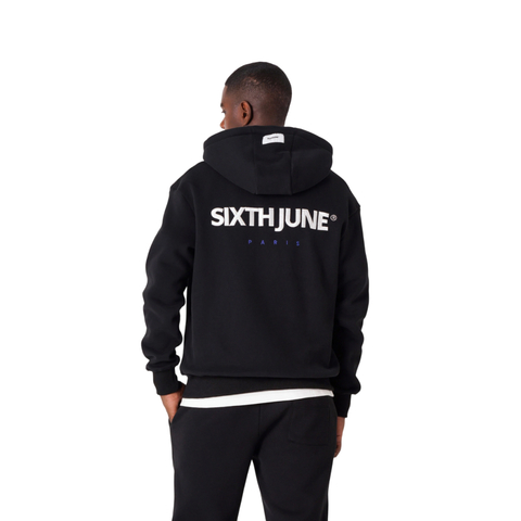 Essentiel logo zipper hoodie