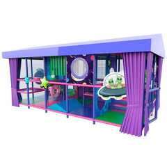 Детский уличный игровой лабиринт с крышей «Инопланетянин» 6,5×2,46×3,2 м