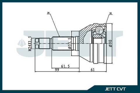 ШРУС внешний JETT V42-8002