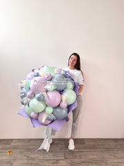 Вау букет мята-лаванда, размер XL