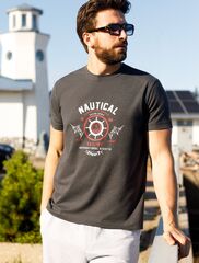 Футболка из премиального хлопка с авторским принтом  U49.045 (122043)