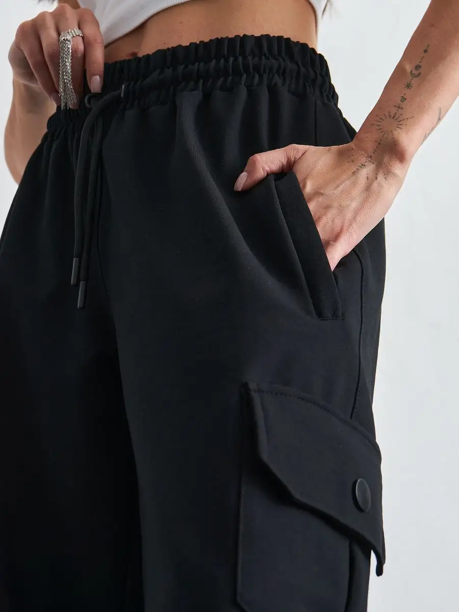 Брюки карго широкие