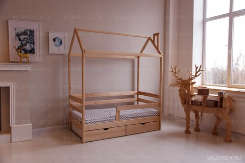 Кроватка-домик Incanto «Dream Home Karelian pine » цвет беленый дуб