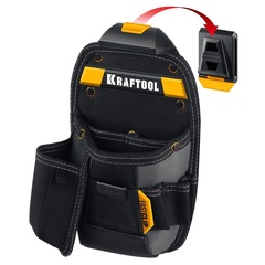 KRAFTOOL KP-8 с быстросъёмным креплением FastClip, 8 карманов и петель, 170 х 260 мм, поясная сумка (38776)