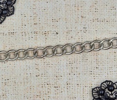 Цепь металл, 139 гр/м, р. звена 15х12 мм, никель