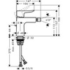 Смеситель для биде однорычажный с донным клапаном Hansgrohe Metris 31280000