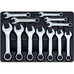 KING TONY (9-1282MR) Набор укороченных комбинированных ключей, ложемент, 12 предметов