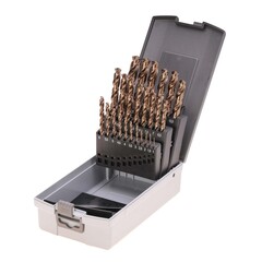 Набор сверл по металлу 1-13мм 25шт DIN338 HSSE-Co5 135° (пл. кейс) H-Tools 215215HTRO