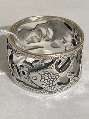 Рыбки (кольцо из серебра)