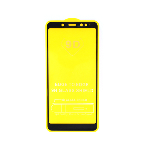 Защитное стекло 9H полный клей Full Glue для Xiaomi Redmi Note 5 Pro (Черная рамка)