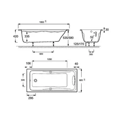 Акриловая ванна Jacob Delafon Odeon Up 180x80 E6048RU-00