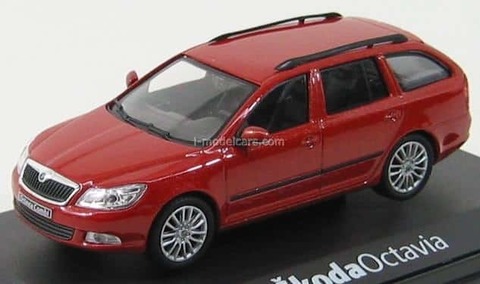 Skoda Octavia Combi facelift 2008 Tangerine orange metallic Abrex 1:43