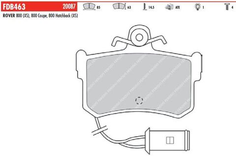 FDB463 Тормозные колодки дисковые OE 'PREMIER'