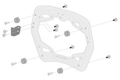 Алюминиевый кофр серебристый TRAX ADV L 45 л правый