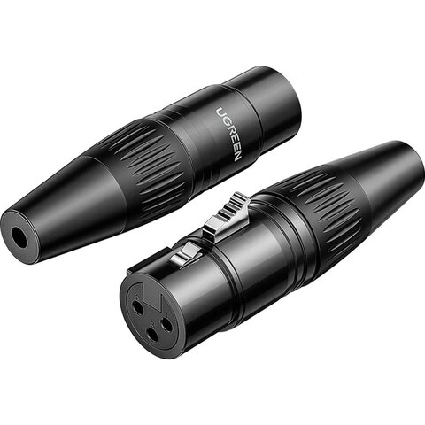 Разветвитель UGREEN AV162 (80440) Cannon XLR Three Core Audio Connector Female черный