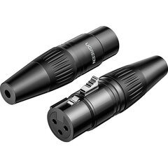 Разветвитель UGREEN AV162 (80440) Cannon XLR Three Core Audio Connector Female черный