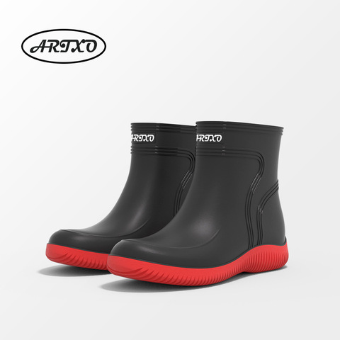 Резиновые сапоги ARTXO "Not Bogged", красные, высота 16.5 см