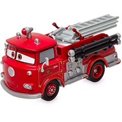 Дисней Тачки Красная Пожарная машина 11 см Pull'N'Race
