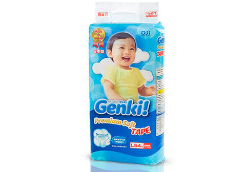 Подгузники GENKI (9-14кг) L, 54шт