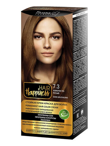 Hair Happiness Крем-краска для волос аммиачная №7.3 золотисто-русый Белита-М
