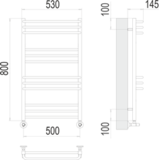 Полотенцесушитель Terminus Соренто П12 500х800