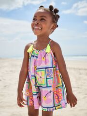 Комбинезон летний для девочки Next AC9-277, Розовый, Салатовый