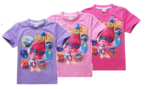 Тролли футболка детская Розочка и друзья — Trolls T-shirt