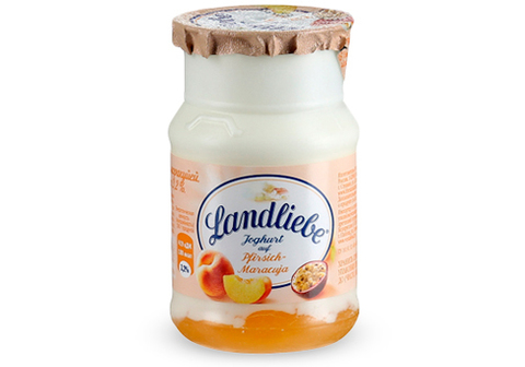 Йогурт персик-маракуйя "Landliebe" бидон, 150г