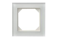 Рамка Одноместная Стекло Белое Матовое (Универсальный Монтаж) LIREGUS EPSILON