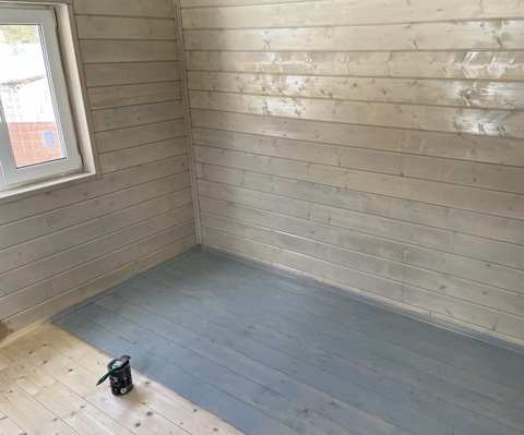 Пол Деним BL-0015, стены Береза BL-0001