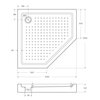 Cezares TRAY-A-P-15-W TRAY-A-P-90-15-W0 Акриловый поддон