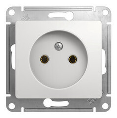 Розетка 1-м без заземл. СП белый GSL000141