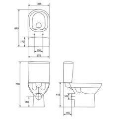 Компакт CERSANIT CITY Clean On 011 3/5 DPL EO slim