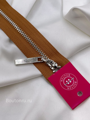 Молния серебро светло-коричневая