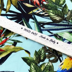 Кади бирюзовое с листьями и животными