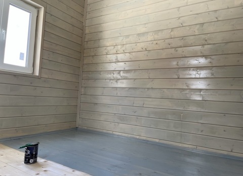 Пол Деним BL-0015, стены Береза BL-0001