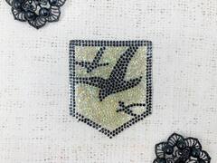 Термоаппликация "Ласточки", стразы, р. 8х7 см