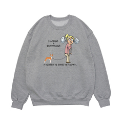 Свитшот "Басенджи -  хозяйку не удержу"