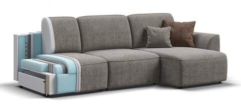 Угловой диван KING Шенилл IQ бежевый