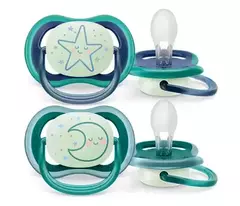 Əmzik\ ultra air soother nighttime, 6-18m, 2-pack, deco boy