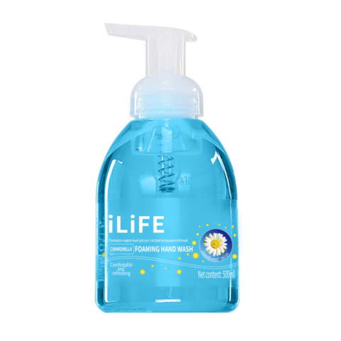 (0,5 PV) ILife Жидкое мыло-пенка для рук с экстрактом ромашки, 500 мл.