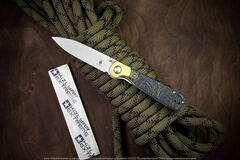 Складной нож Kizer PPY сталь CPM S35VN Satin рукоять Раффир