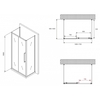 Abber Schwarzer Diamant AG30170BMH-S100BM-S100BM Душевой уголок, 170x100x195