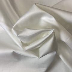 Ткань хлопок сатин белого  цвета 2028